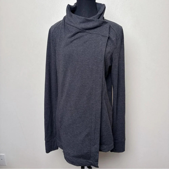 Lululemon Womens 8 Coast Wrap Heathered Black - Picture 2 of 16
